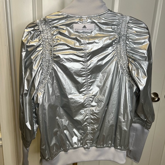 Stella McCartney x Adidas Metallic Zip front running bomber jacket - Picture 13 of 15
